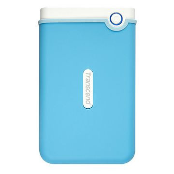 Внешний жесткий диск 2,5 1TB Transcend TS1TSJ25M3B прорезиненый корпус голубой