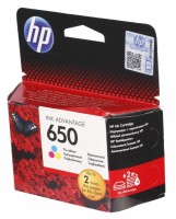 HP 650 Tri-color Ink Cartridge CZ102A